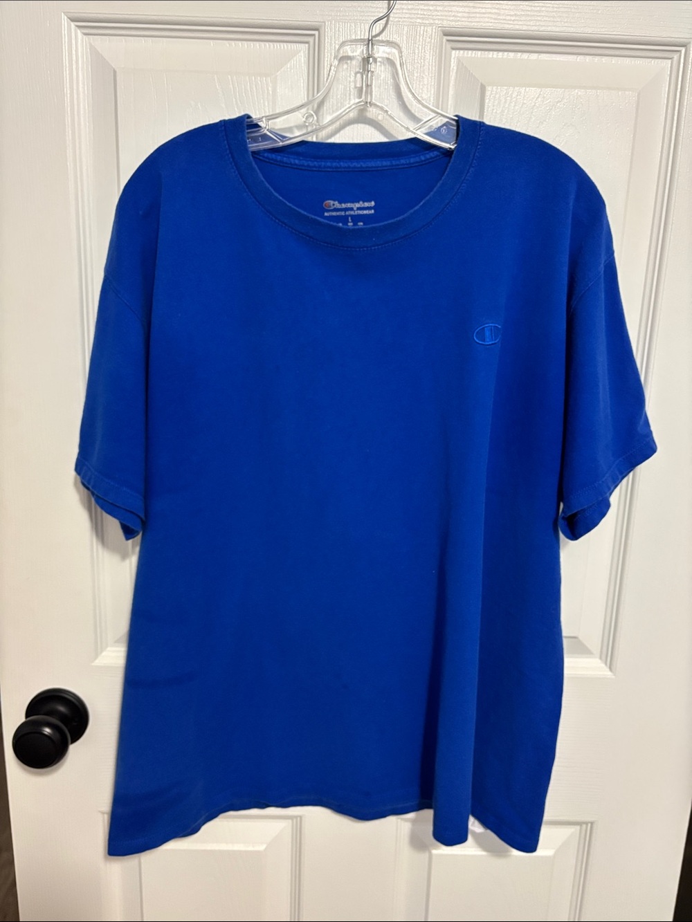 Champion Men's Authentic Athletic Wear Short Sleeve T-Shirt Blue Large